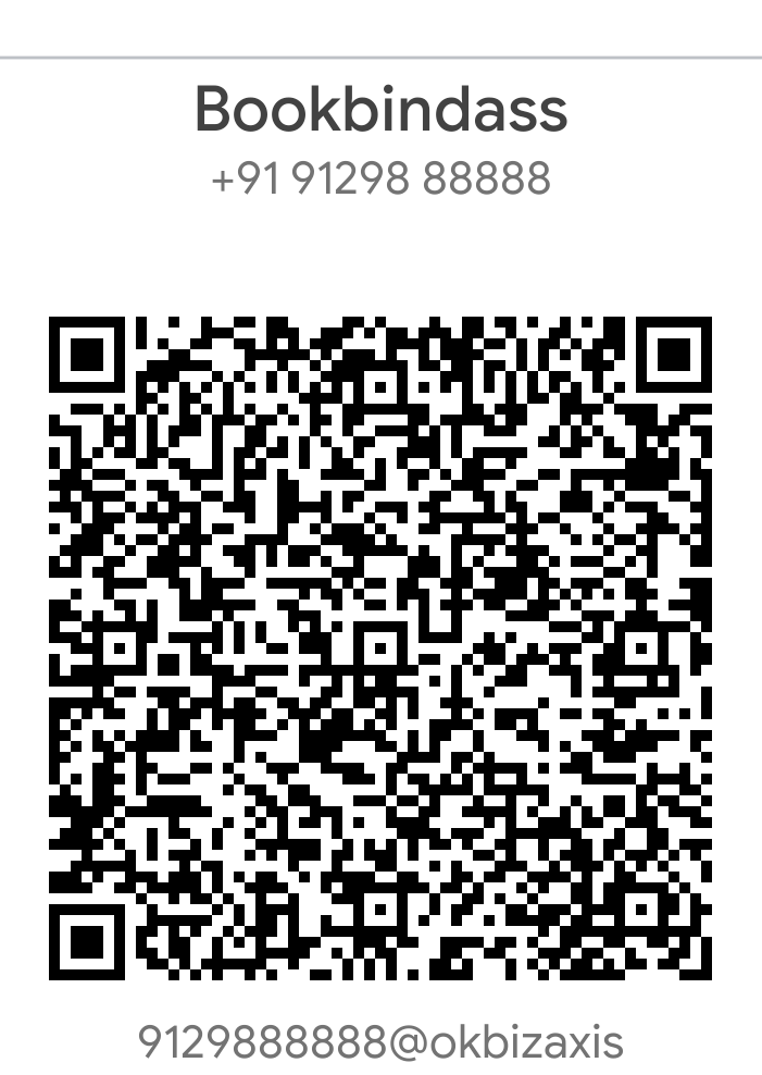 UPI QR code for Bookbindass — UPI ID 9129888888@okbizaxis